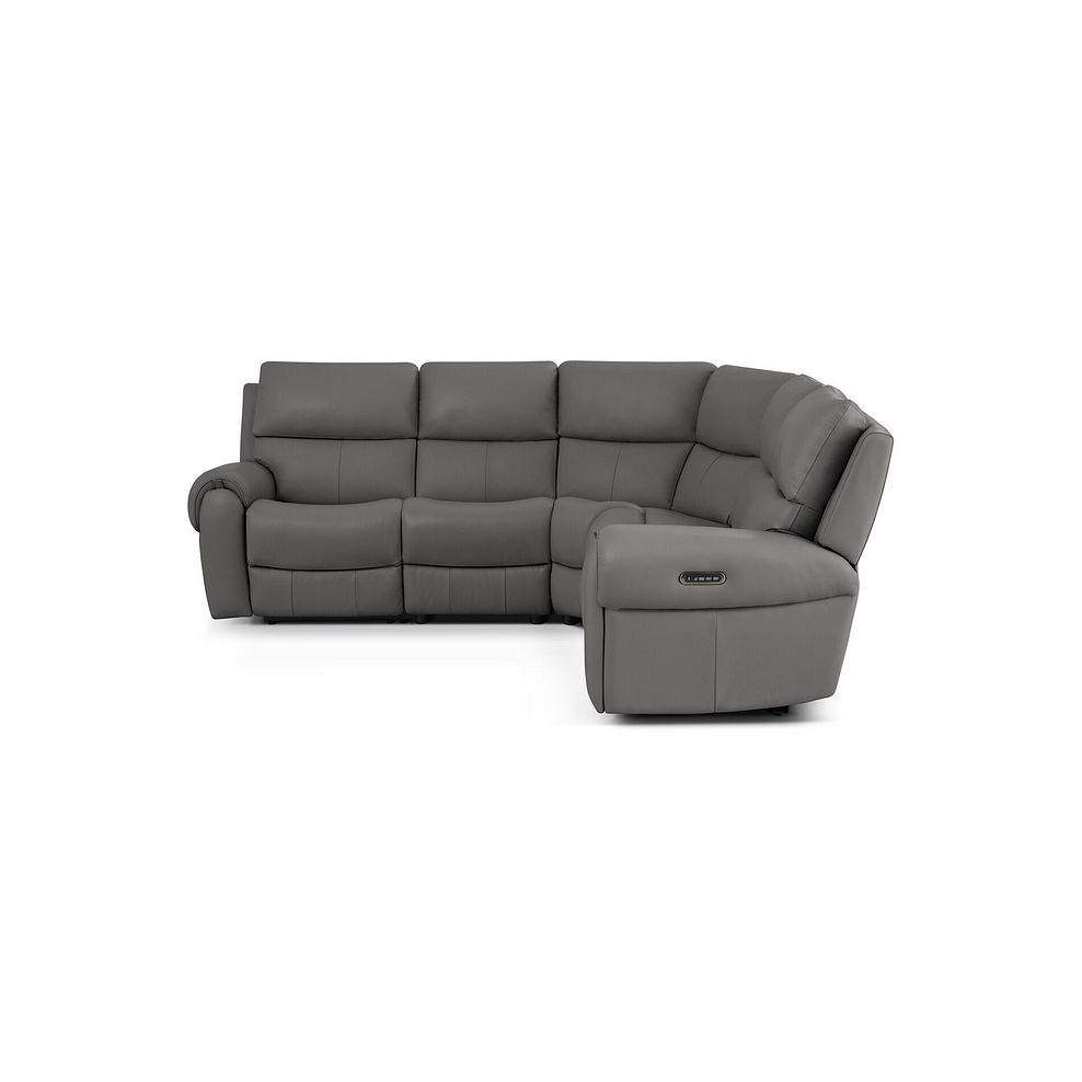 Ezra Group 3 Electric Recliner with 1 Storage Drawer in Elephant Grey Leather 4