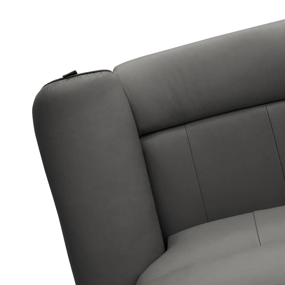 Ezra Group 3 Electric Recliner with 1 Storage Drawer in Elephant Grey Leather 9