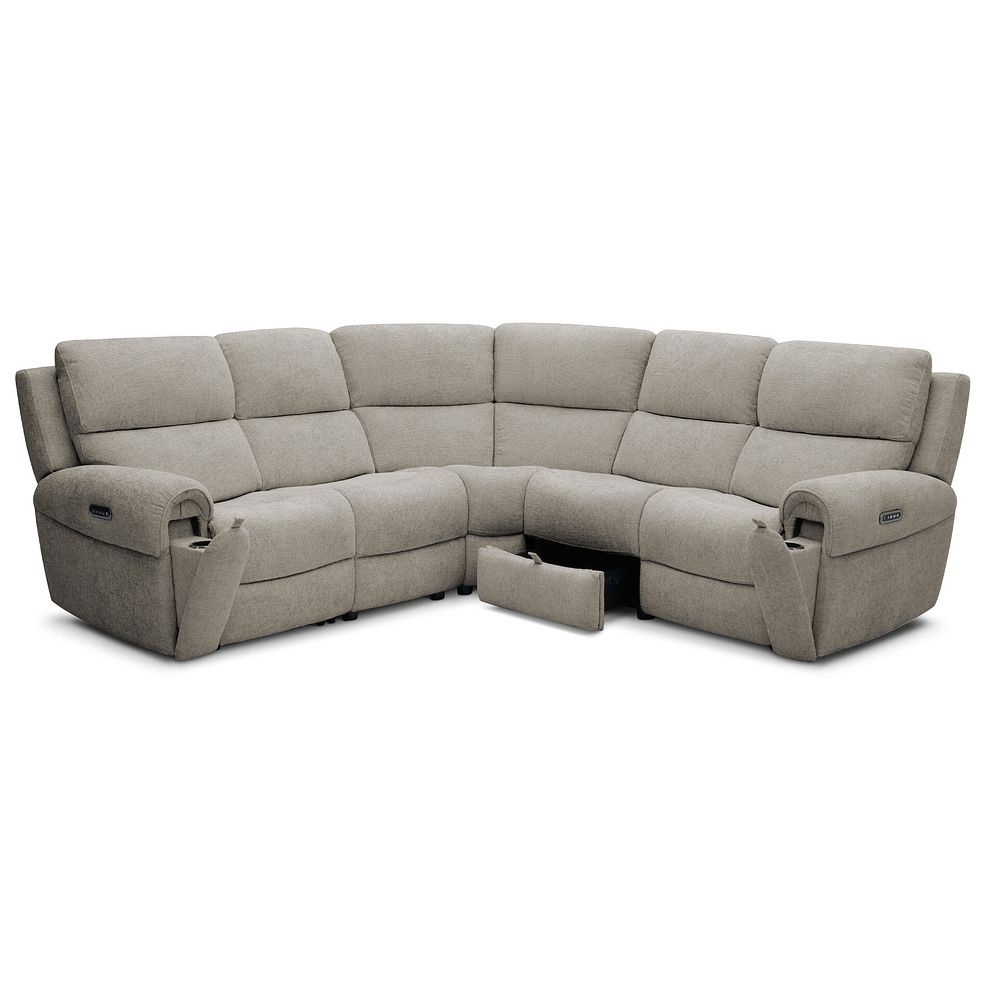 Ezra Group 3 Electric Recliner with 1 Storage Drawer in Hopsack Linen Fabric 2