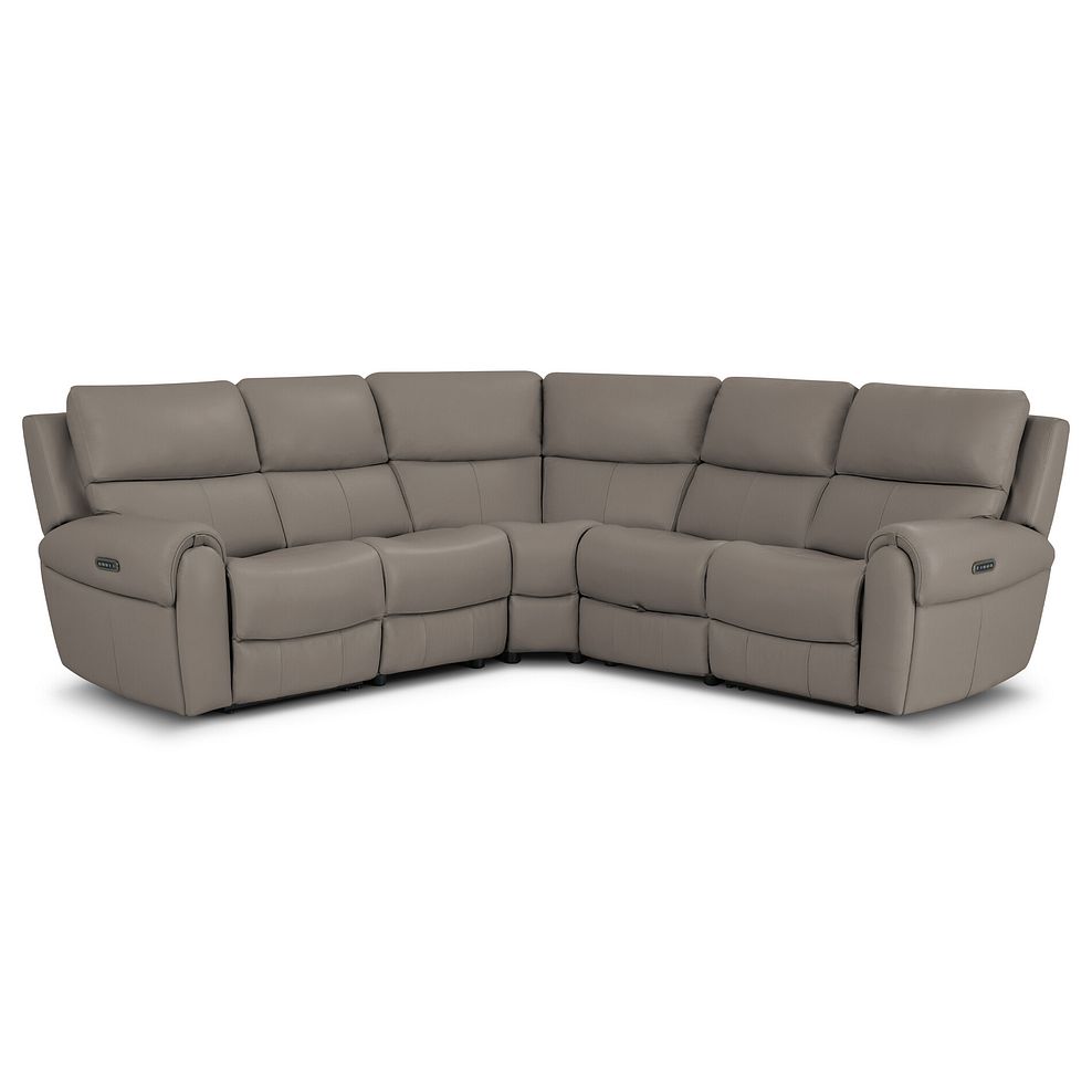 Ezra Group 3 Electric Recliner with 1 Storage Drawer in Oyster Leather 6