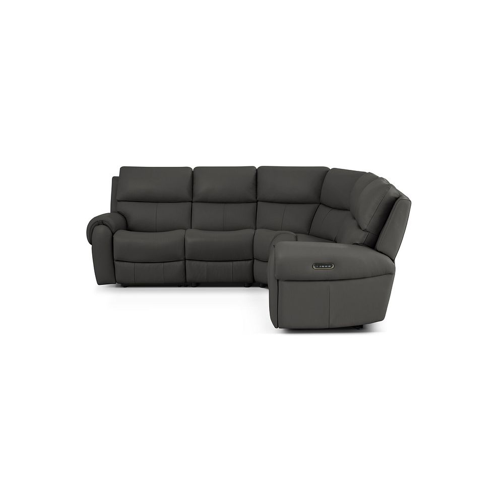 Ezra Group 3 Electric Recliner with 1 Storage Drawer in Storm Leather 4
