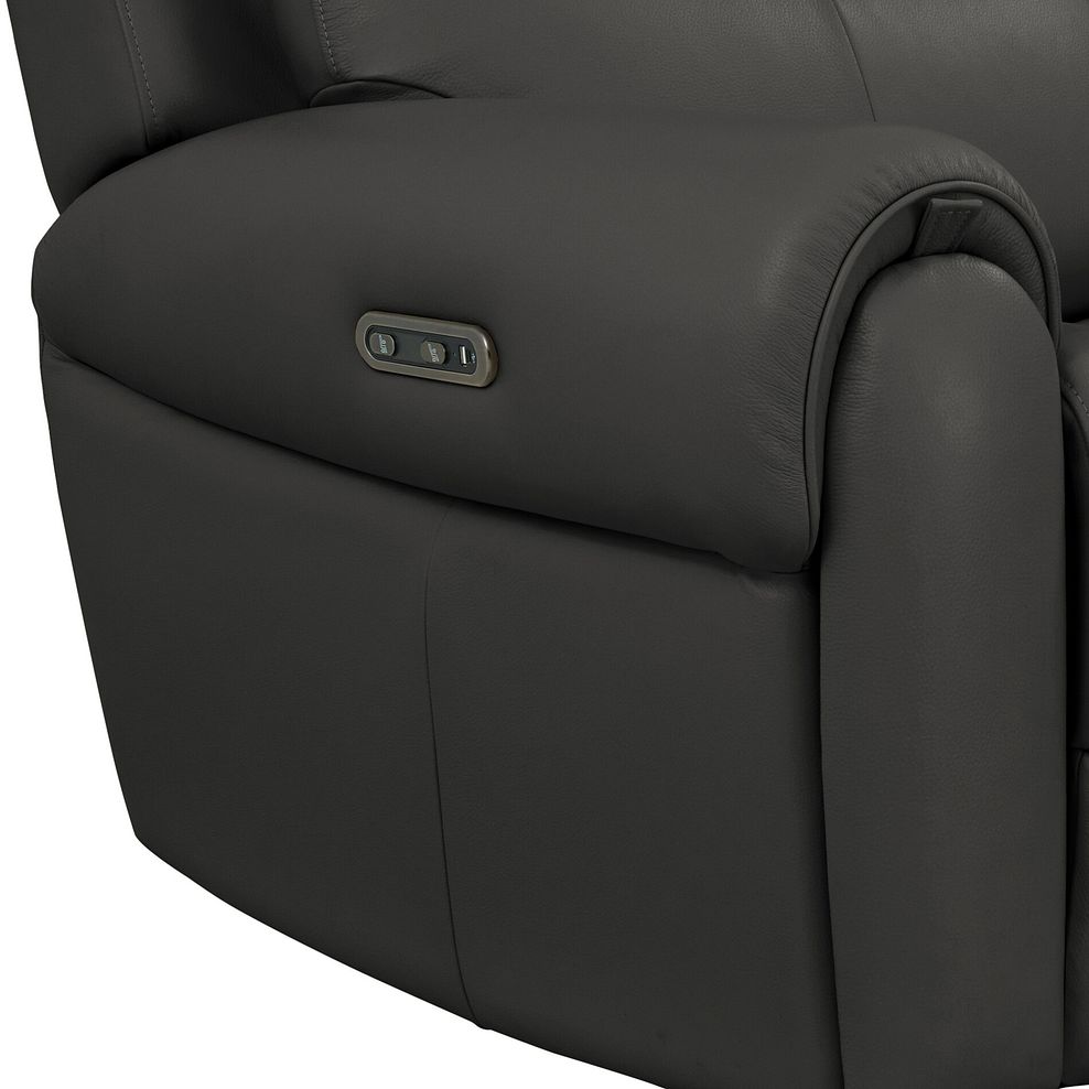 Ezra Group 3 Electric Recliner with 1 Storage Drawer in Storm Leather 10