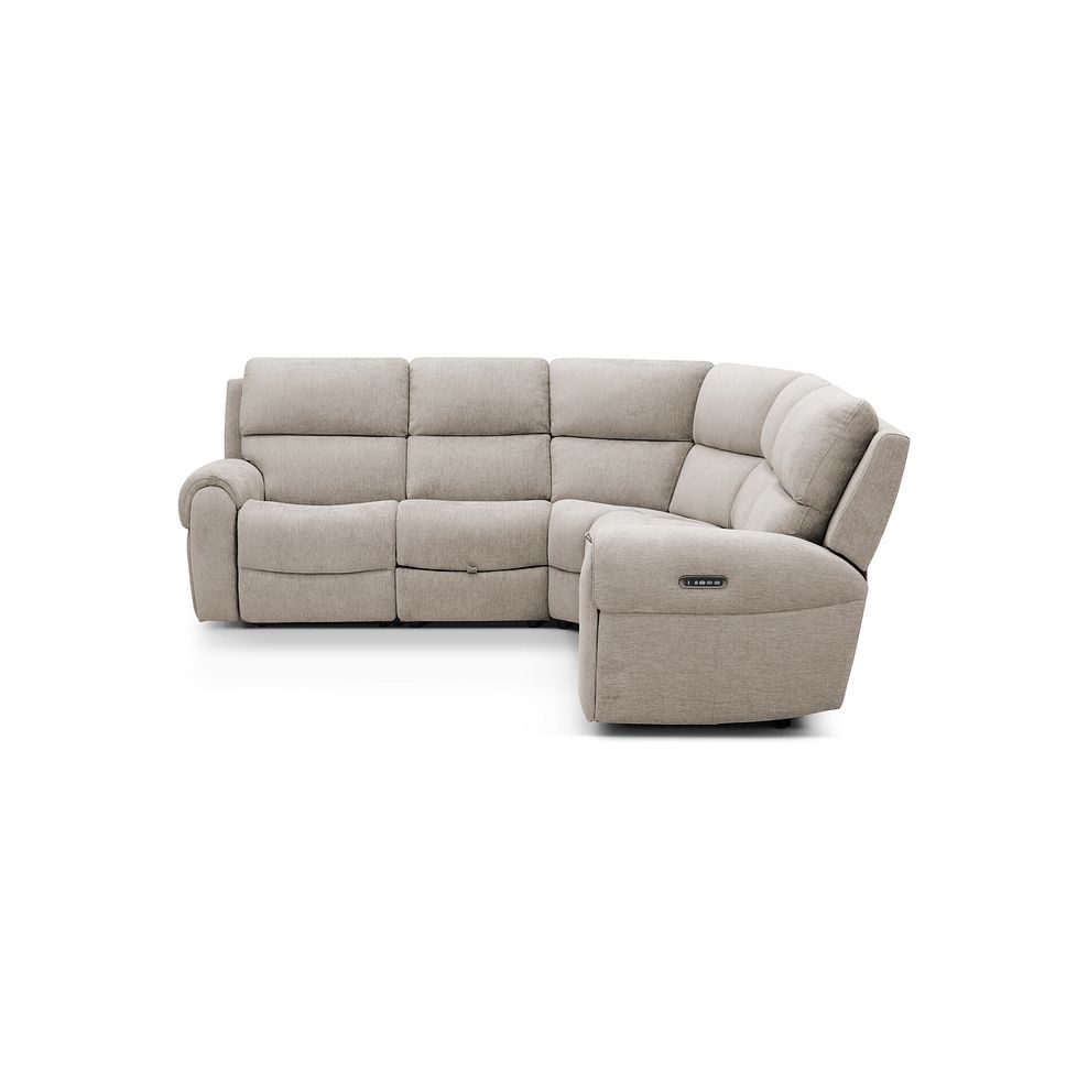 Ezra Group 3 Electric Recliner with Power Headrest  Lumbar Support with 1 Storage Drawer in Darwin Mink Fabric 8