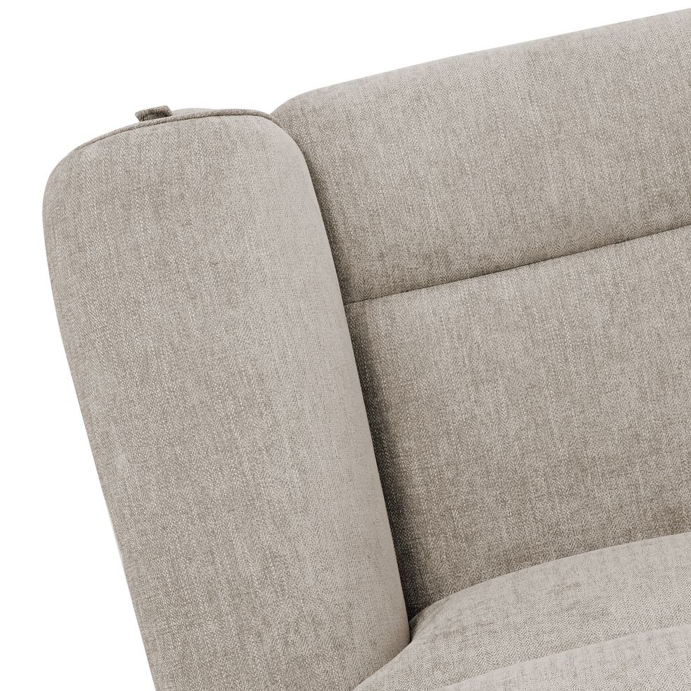 Ezra Group 3 Electric Recliner with Power Headrest  Lumbar Support with 1 Storage Drawer in Darwin Mink Fabric 12