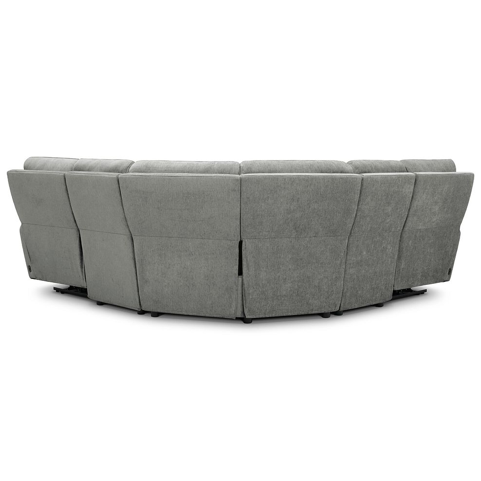 Ezra Group 3 Electric Recliner with Power Headrest & Lumbar Support with 1 Storage Drawer in Darwin Mushroom Fabric 5
