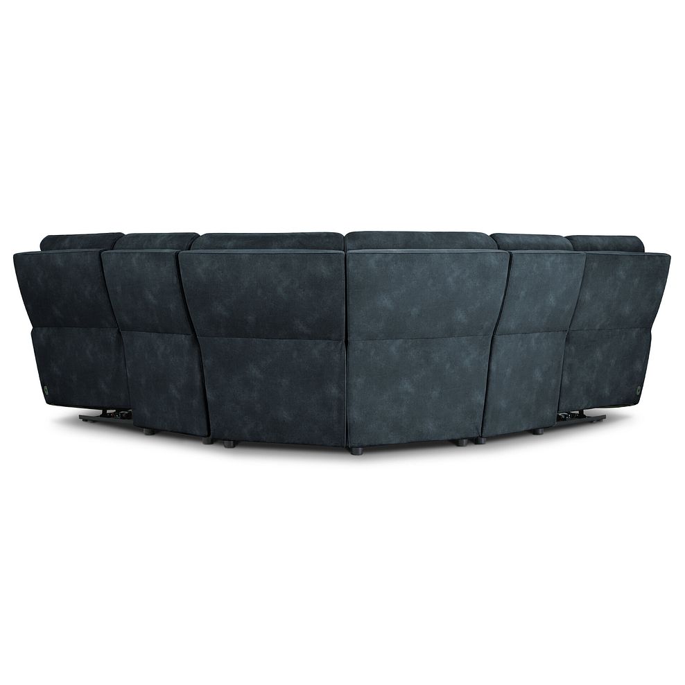 Ezra Group 3 Electric Recliner with Power Headrest & Lumbar Support with 1 Storage Drawer in Dexter Shadow Fabric 6