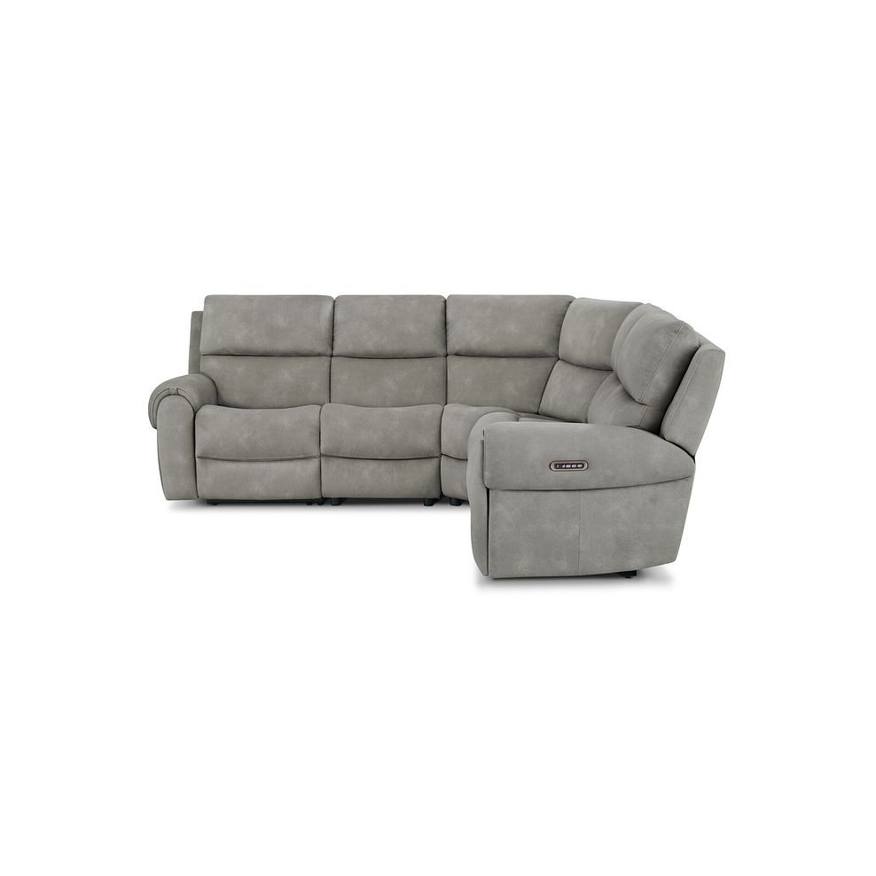 Ezra Group 3 Electric Recliner with Power Headrest & Lumbar Support with 1 Storage Drawer in Dexter Stone Fabric 5