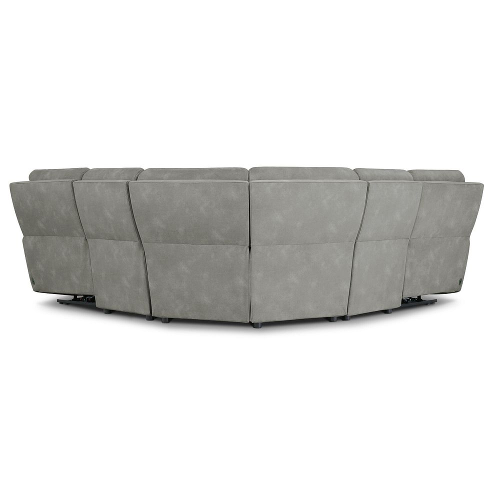 Ezra Group 3 Electric Recliner with Power Headrest & Lumbar Support with 1 Storage Drawer in Dexter Stone Fabric 6