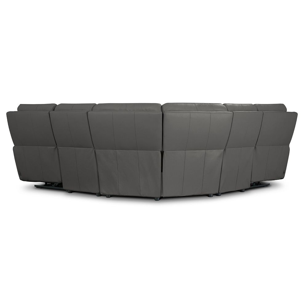 Ezra Group 3 Electric Recliner with Power Headrest & Lumbar Support with 1 Storage Drawer in Elephant Grey Leather 6