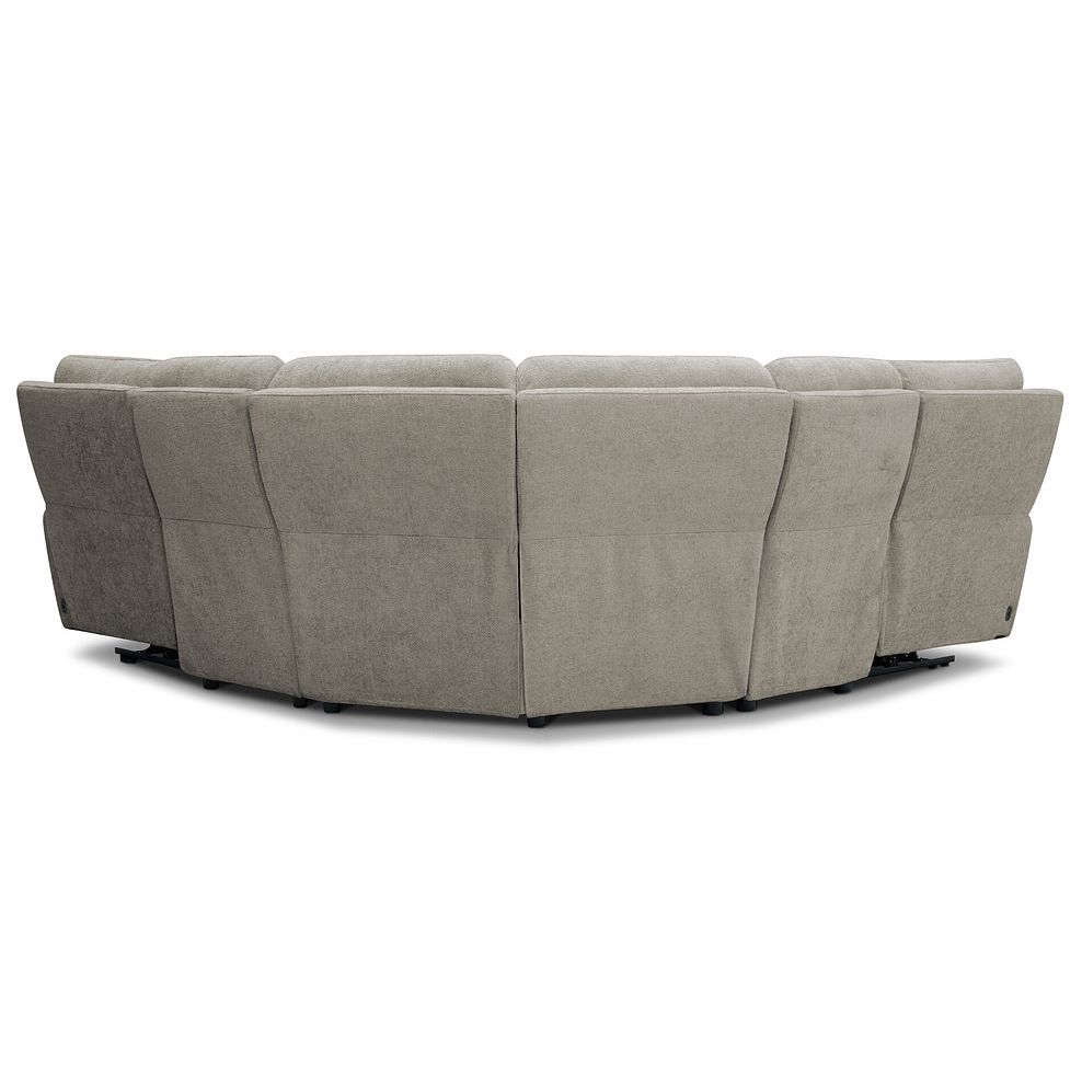 Ezra Group 3 Electric Recliner with Power Headrest & Lumbar Support with 1 Storage Drawer in Hopsack Linen Fabric 7