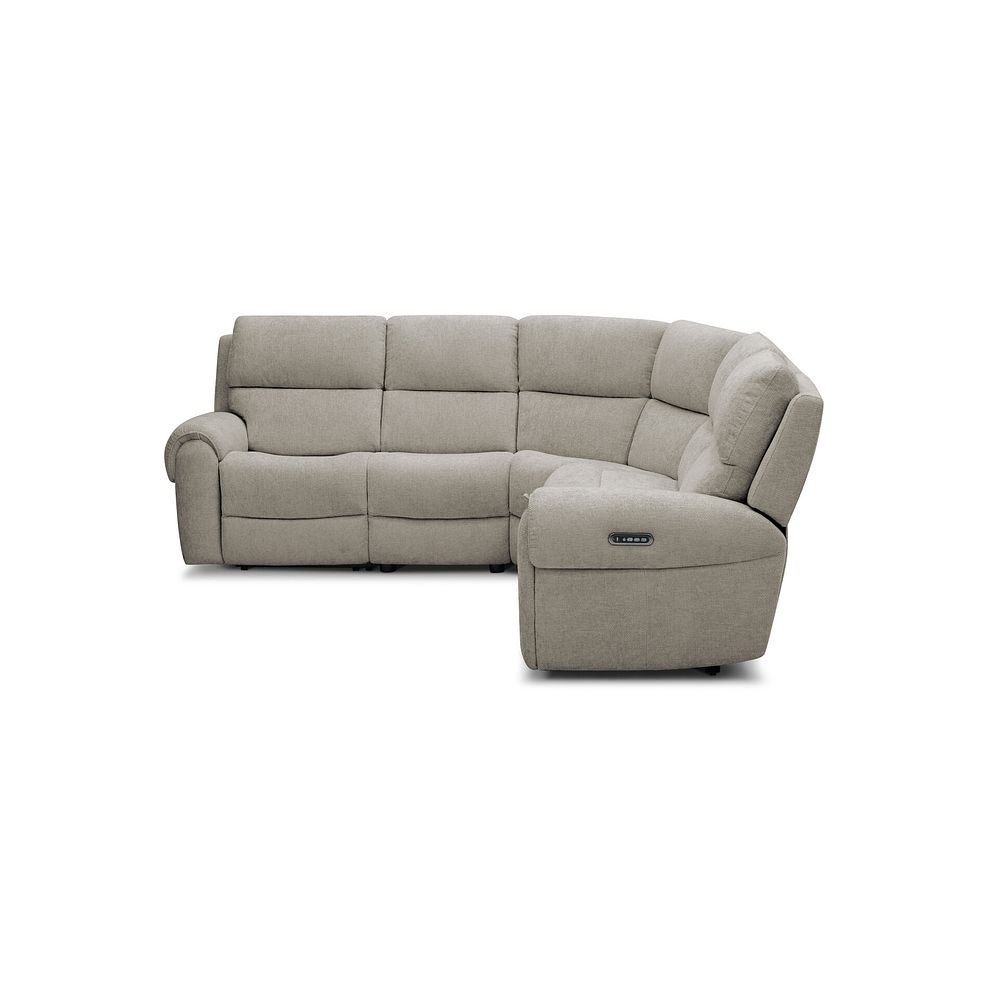 Ezra Group 3 Electric Recliner with Power Headrest & Lumbar Support with 1 Storage Drawer in Hopsack Linen Fabric 6