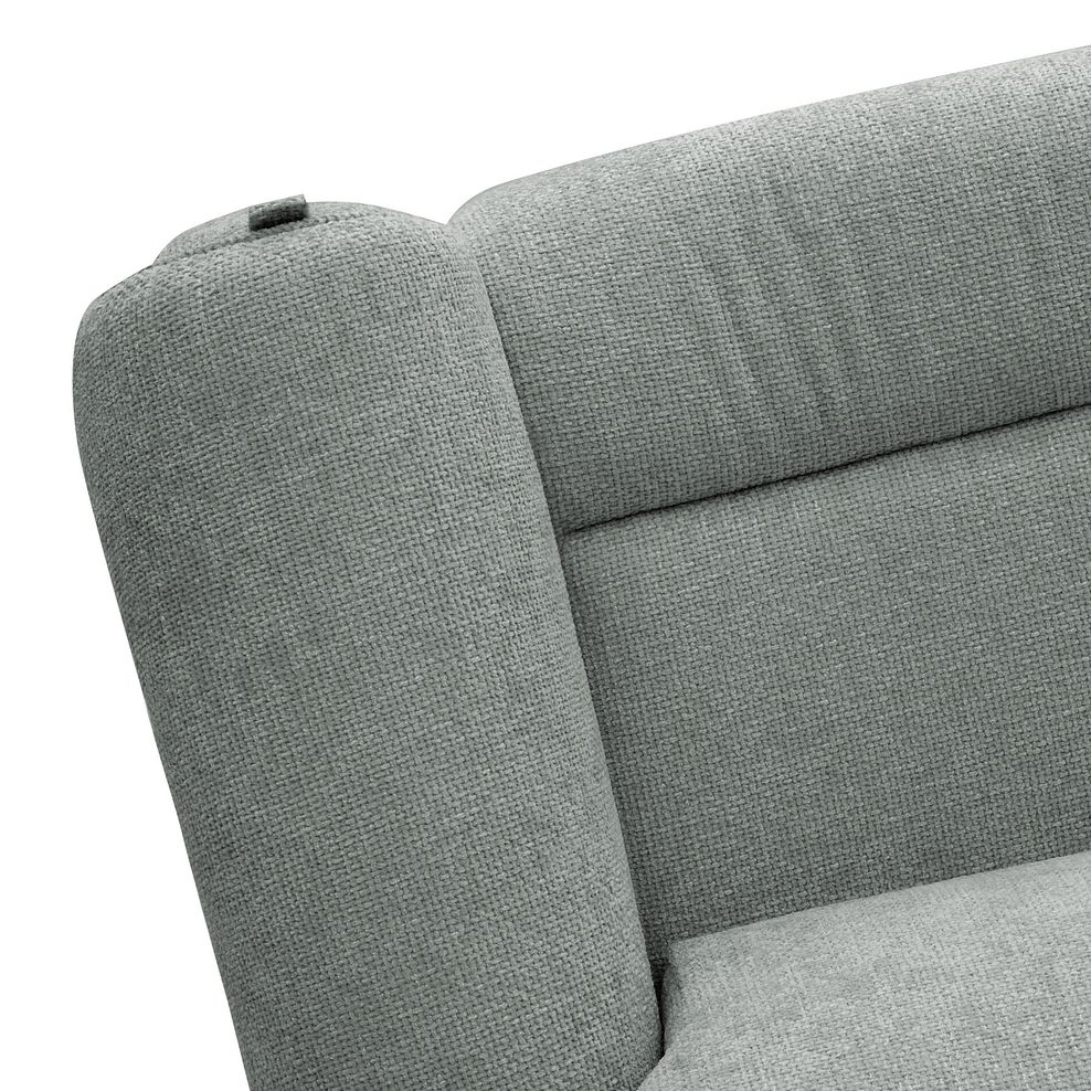 Ezra Group 3 Electric Recliner with Power Headrest & Lumbar Support with 1 Storage Drawer in Hopsack Platinum Fabric 10