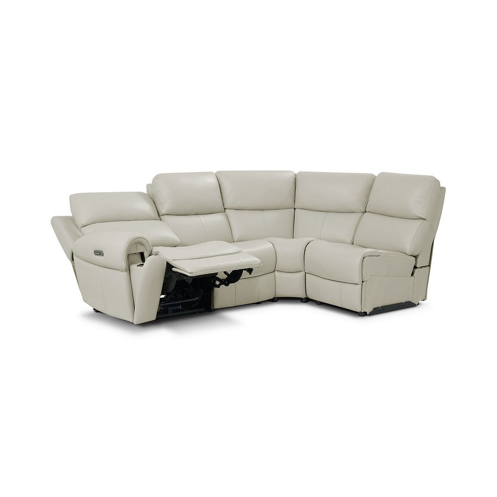 Ezra Group 4 Electric Recliner in Bone China Leather 4