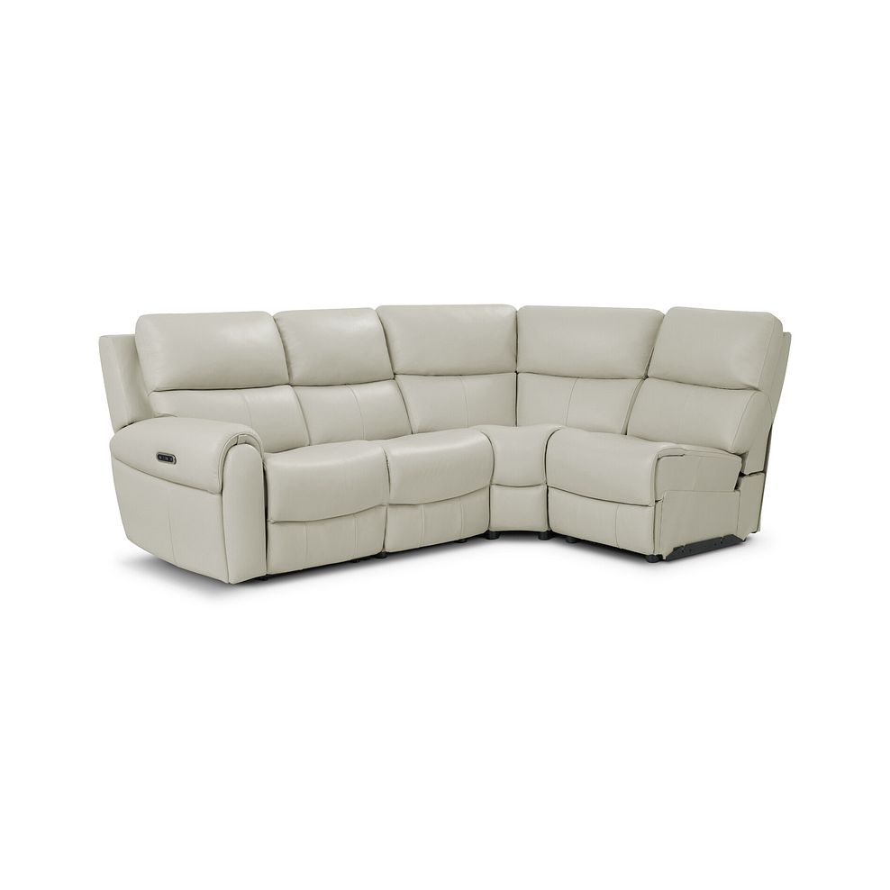 Ezra Group 4 Electric Recliner in Bone China Leather 1