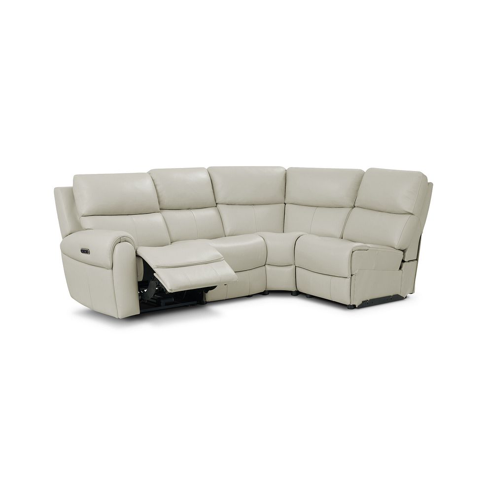 Ezra Group 4 Electric Recliner in Bone China Leather 2