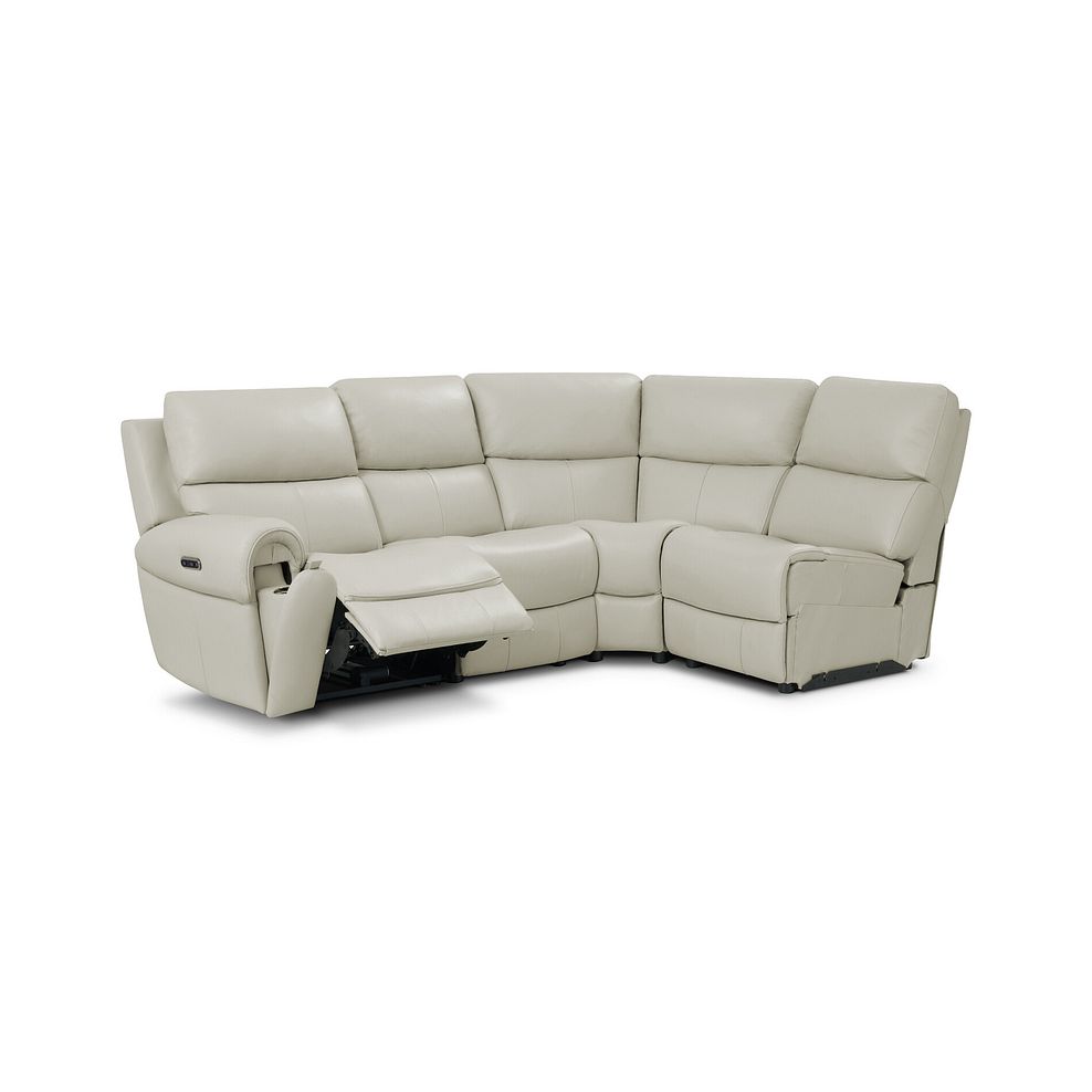 Ezra Group 4 Electric Recliner in Bone China Leather 3