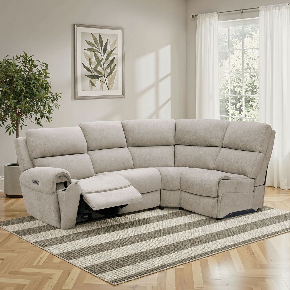 Ezra Group 4 Electric Recliner in Darwin Mink Fabric 1