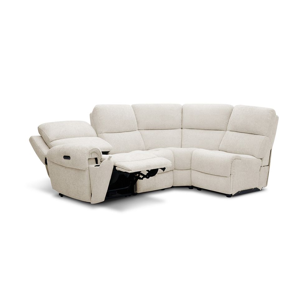 Ezra Group 4 Electric Recliner in Hopsack Natural Fabric 3