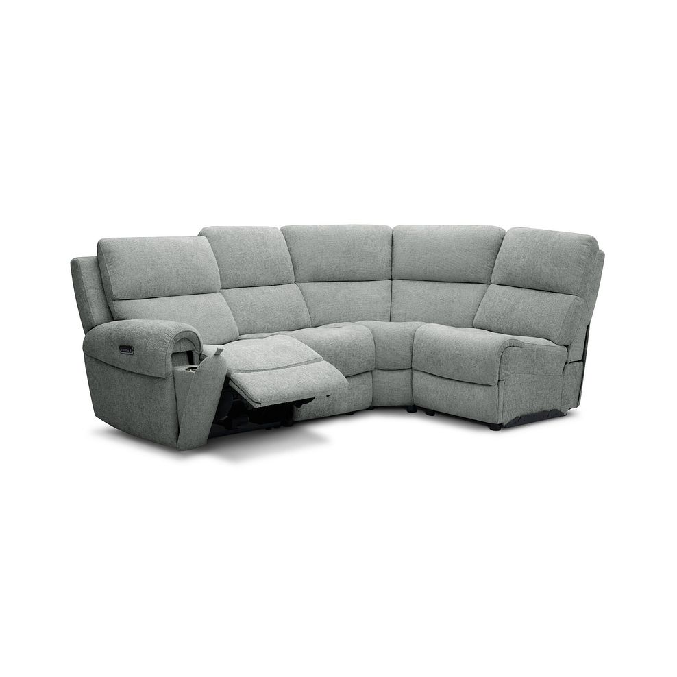 Ezra Group 4 Electric Recliner in Hopsack Platinum Fabric 2