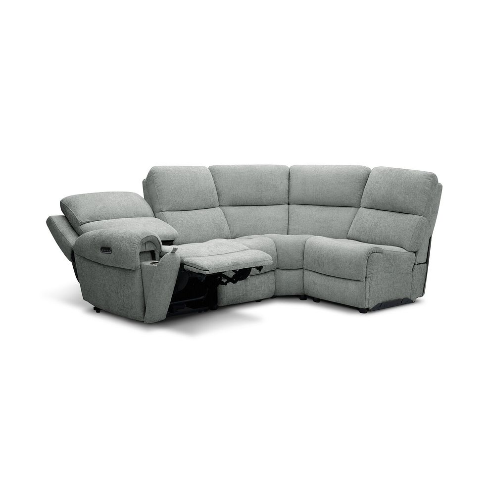 Ezra Group 4 Electric Recliner in Hopsack Platinum Fabric 3