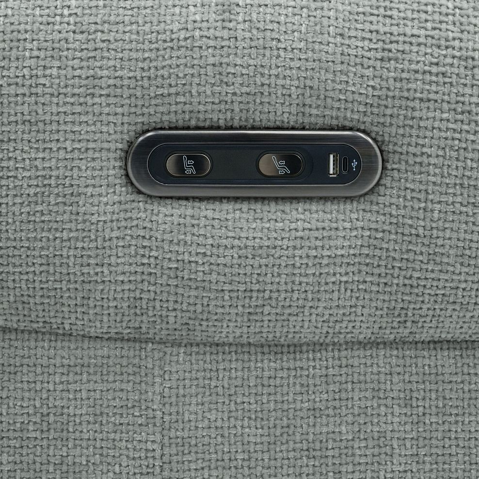 Ezra Group 4 Electric Recliner in Hopsack Platinum Fabric 10