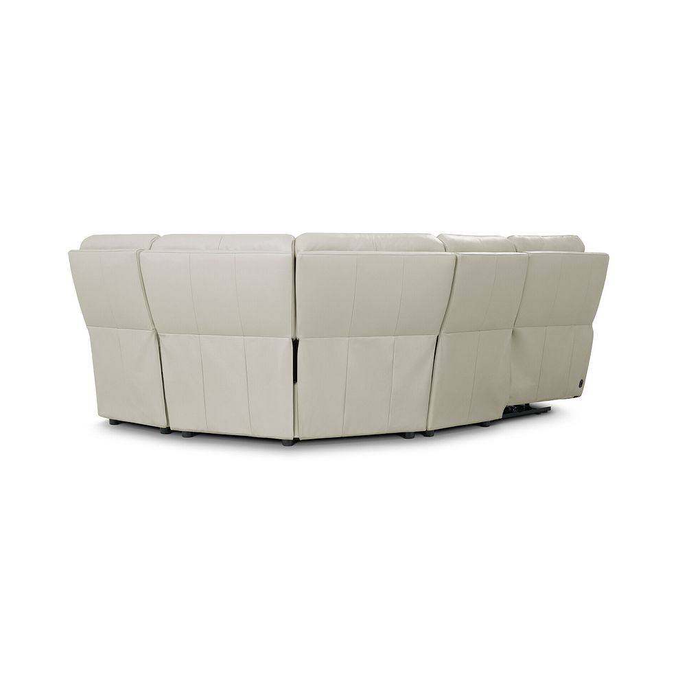 Ezra Group 4 Electric Recliner with Power Headrest & Lumbar Support in Bone China Leather 7