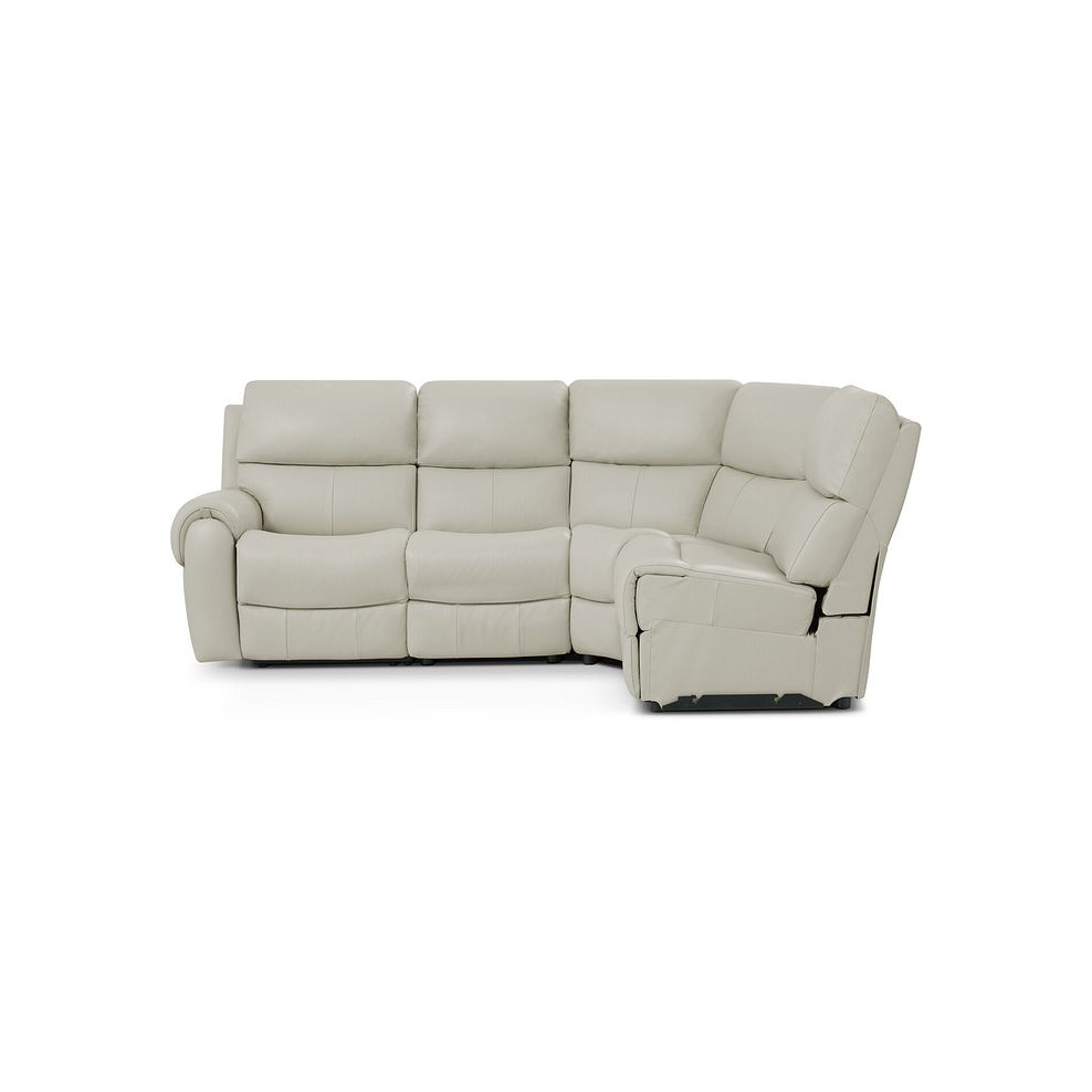 Ezra Group 4 Electric Recliner with Power Headrest & Lumbar Support in Bone China Leather 6