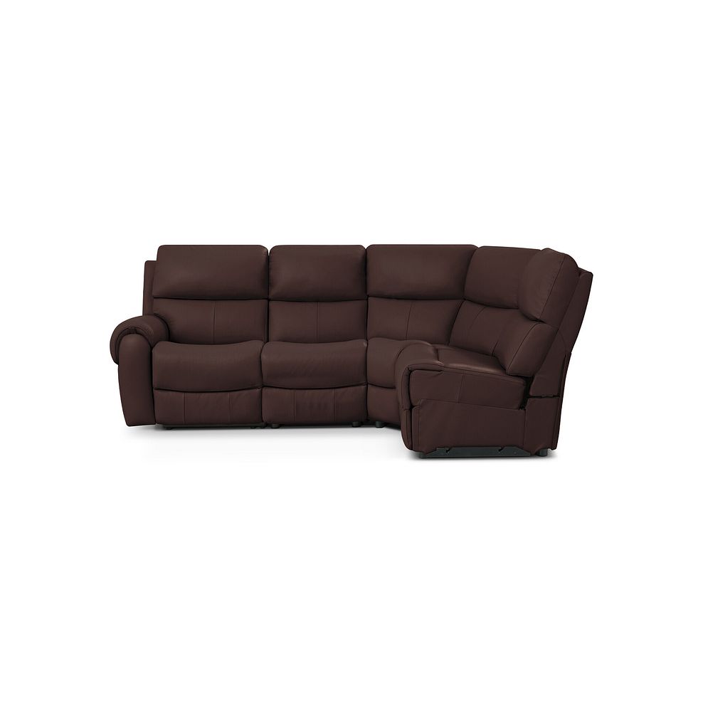 Ezra Group 4 Electric Recliner with Power Headrest & Lumbar Support in Chestnut Leather 6