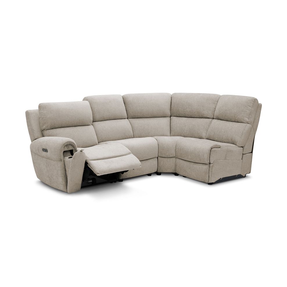Ezra Group 4 Electric Recliner with Power Headrest  Lumbar Support in Darwin Mink Fabric 3