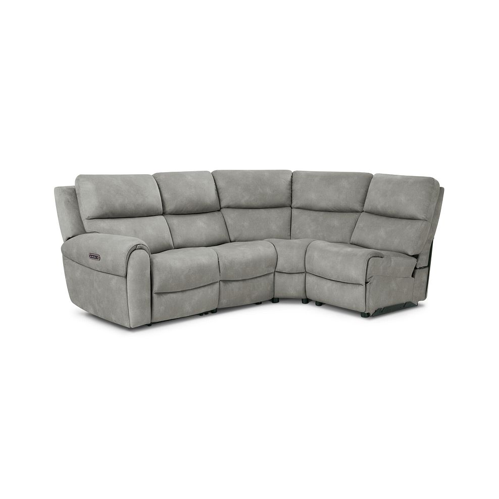 Ezra Group 4 Electric Recliner with Power Headrest & Lumbar Support in Dexter Stone Fabric 1
