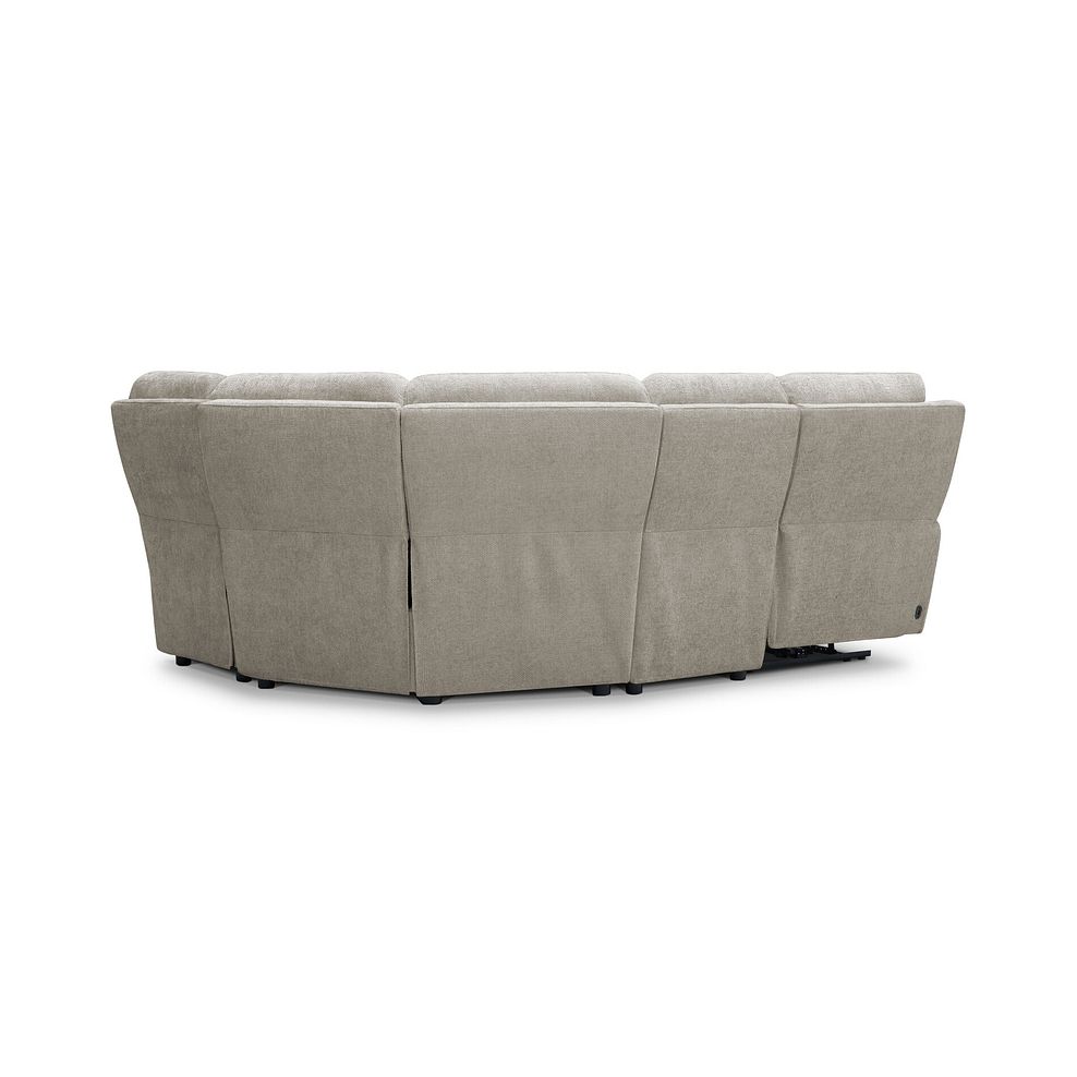 Ezra Group 4 Electric Recliner with Power Headrest & Lumbar Support in Hopsack Linen Fabric 8