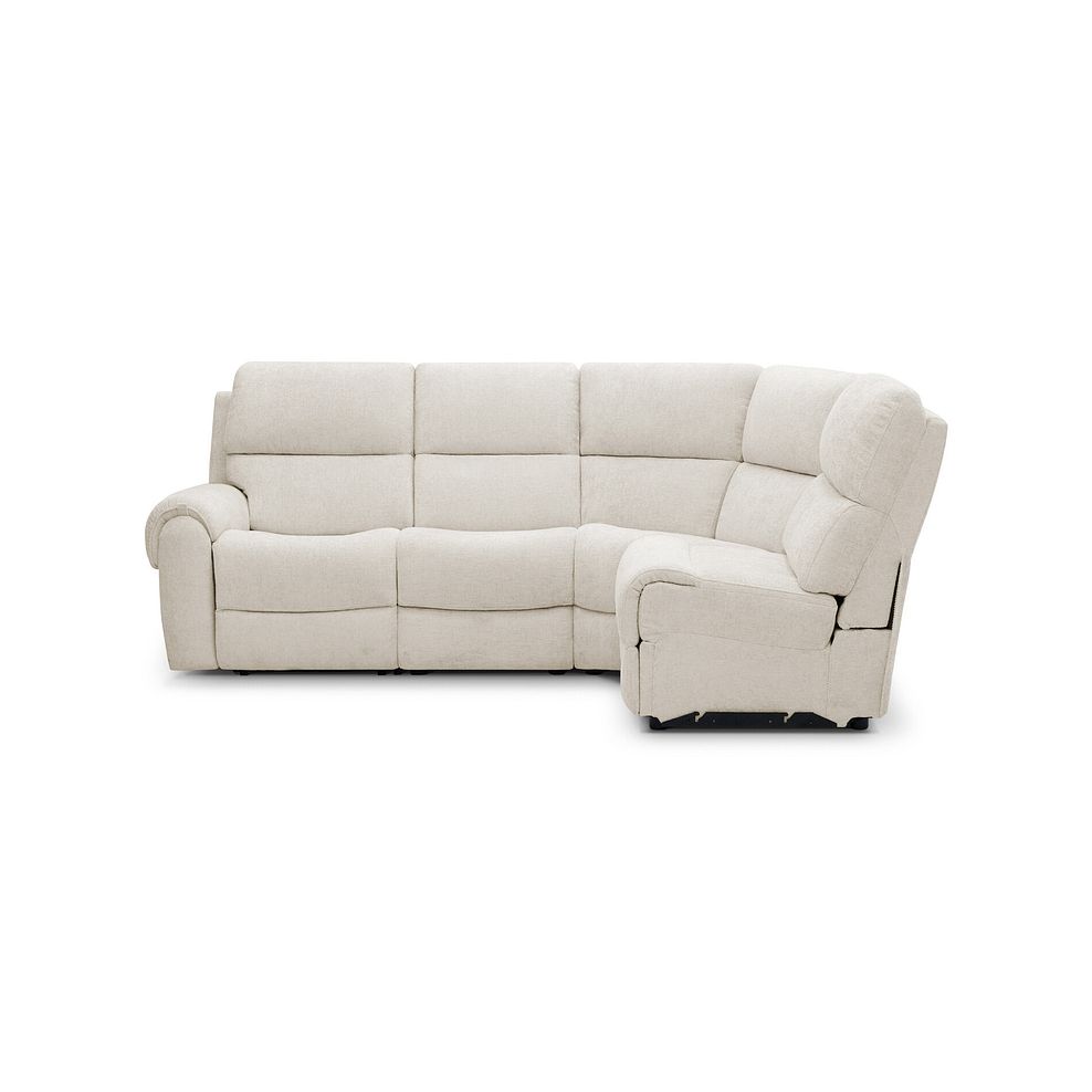 Ezra Group 4 Electric Recliner with Power Headrest & Lumbar Support in Hopsack Natural Fabric 7