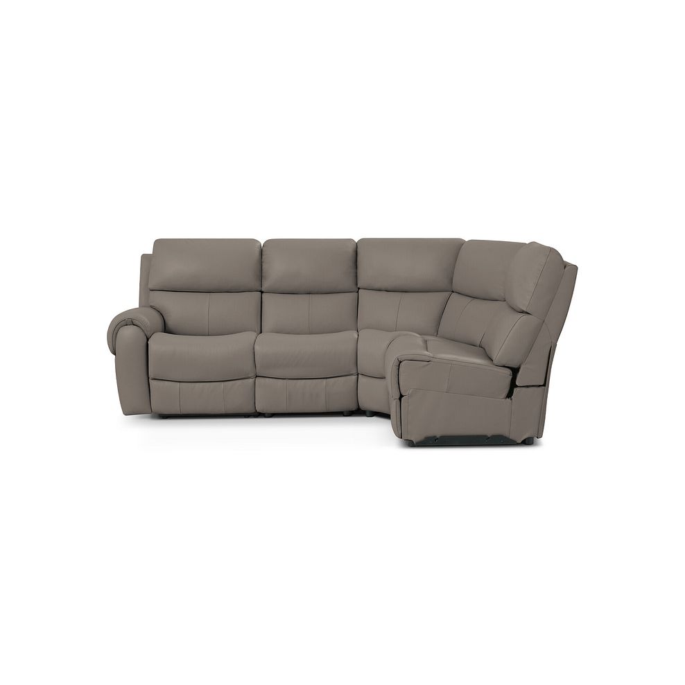 Ezra Group 4 Electric Recliner with Power Headrest  Lumbar Support in Oyster Leather 6