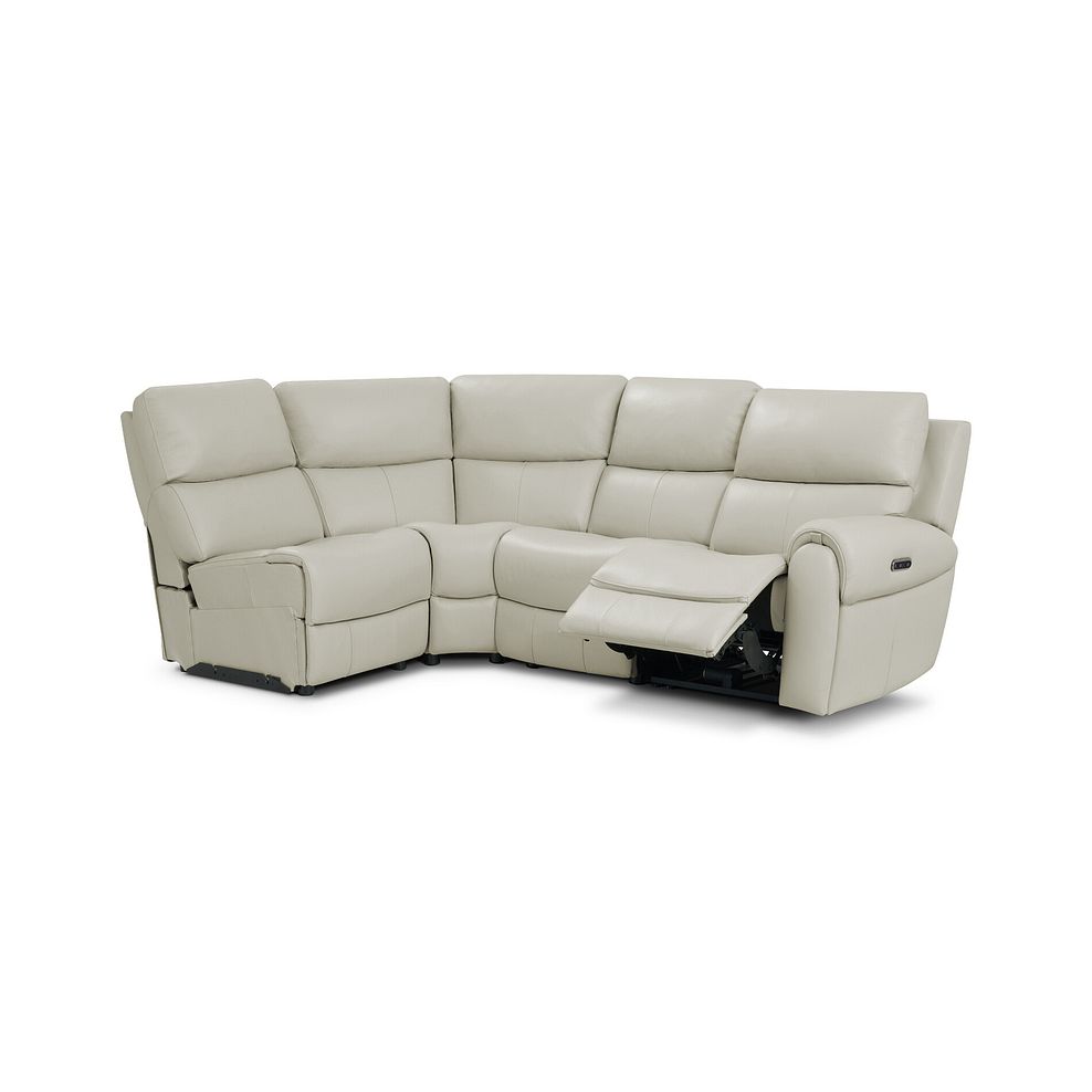 Ezra Group 5 Electric Recliner in Bone China Leather 2