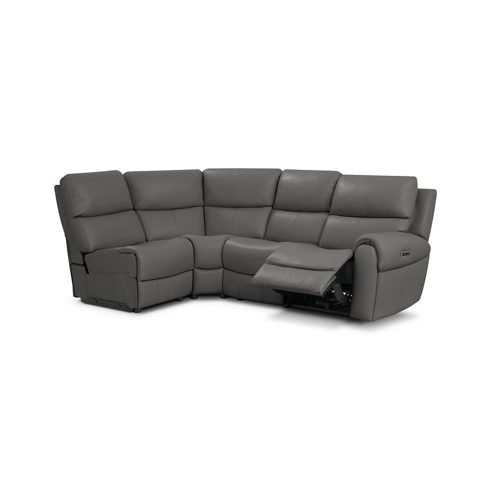 Ezra Group 5 Electric Recliner in Elephant Grey Leather 2