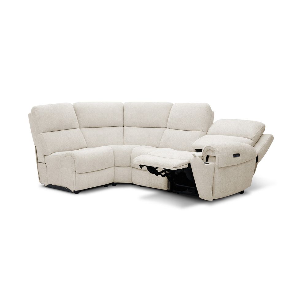 Ezra Group 5 Electric Recliner in Hopsack Natural Fabric 3
