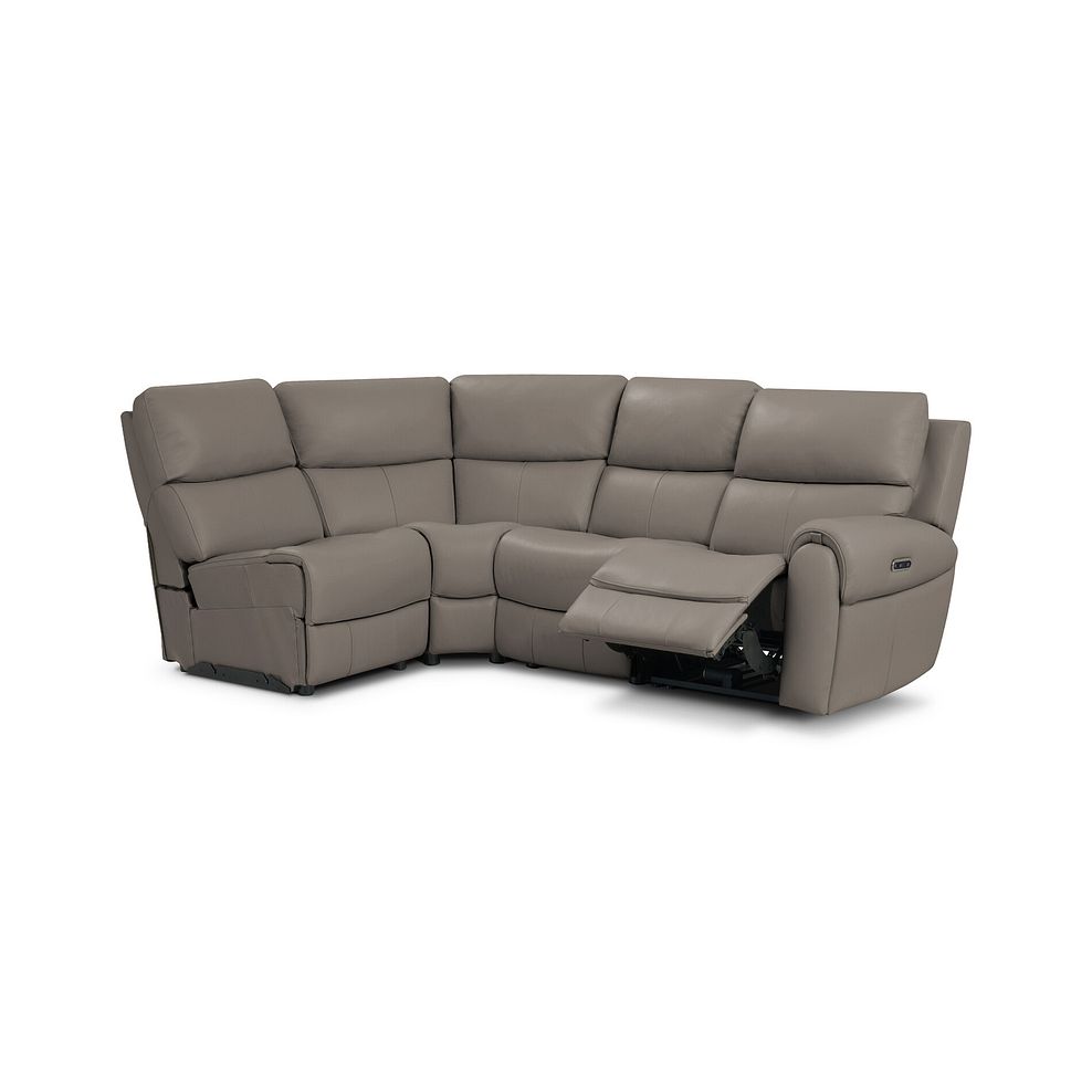 Ezra Group 5 Electric Recliner in Oyster Leather 2