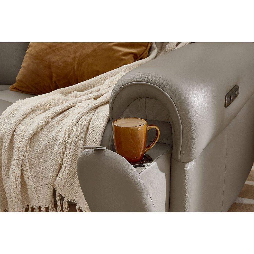 Ezra Group 5 Electric Recliner in Oyster Leather 7