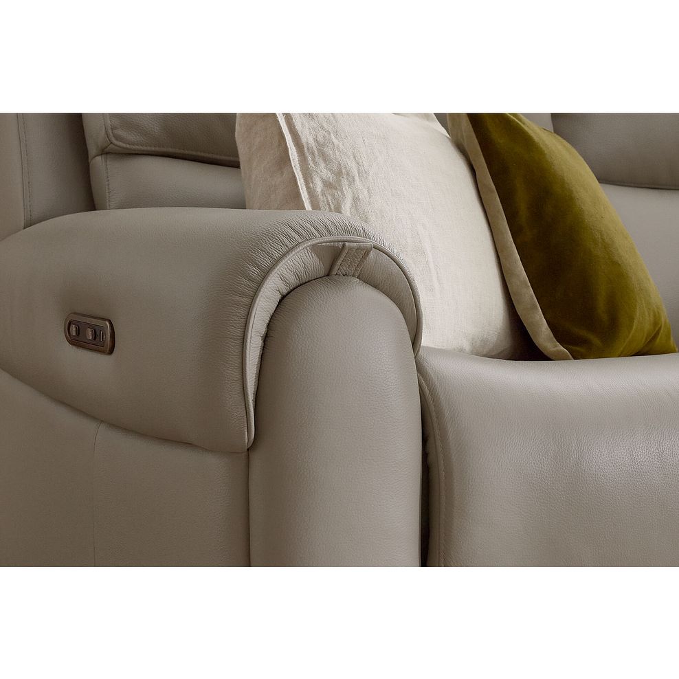 Ezra Group 5 Electric Recliner in Oyster Leather 8