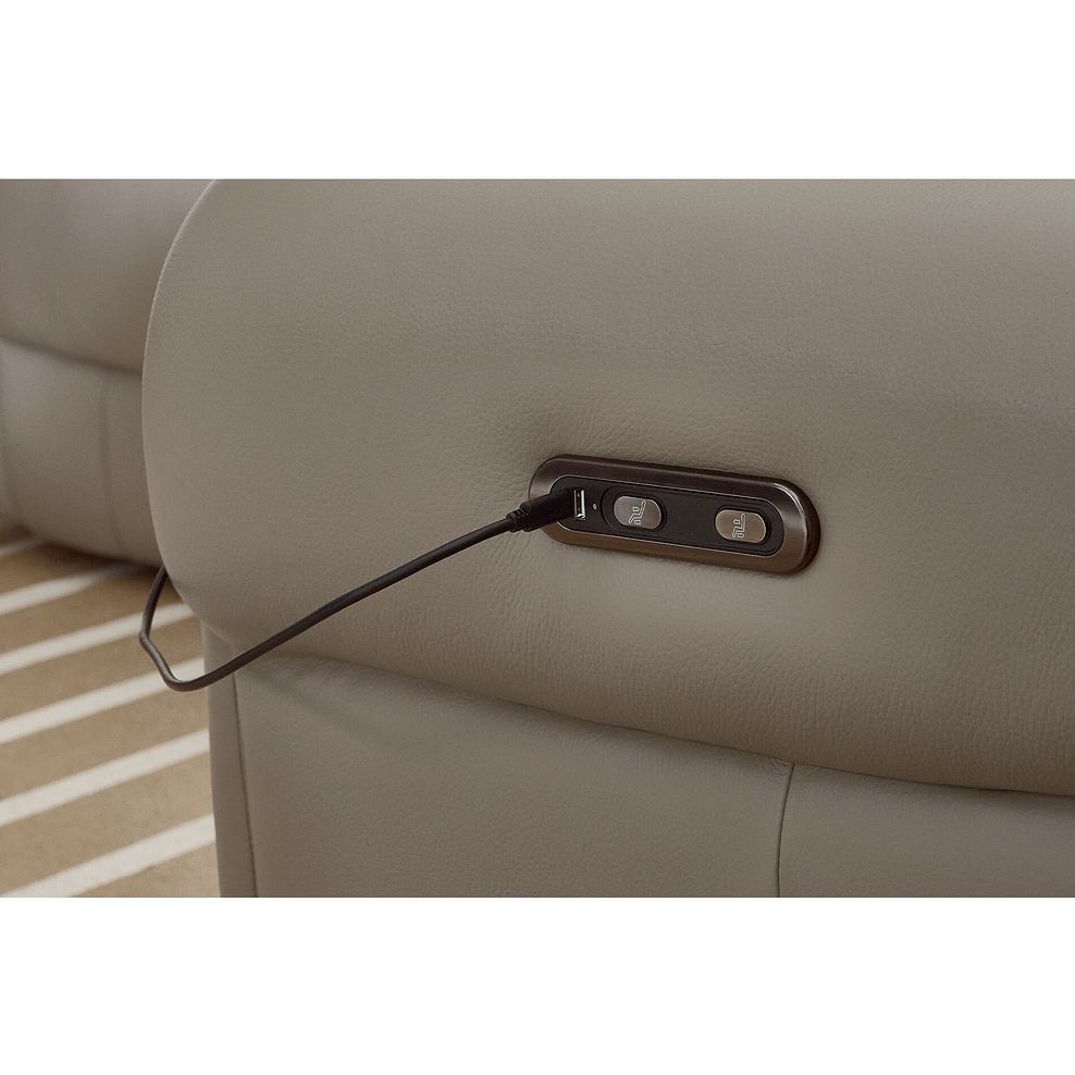 Ezra Group 5 Electric Recliner in Oyster Leather 9