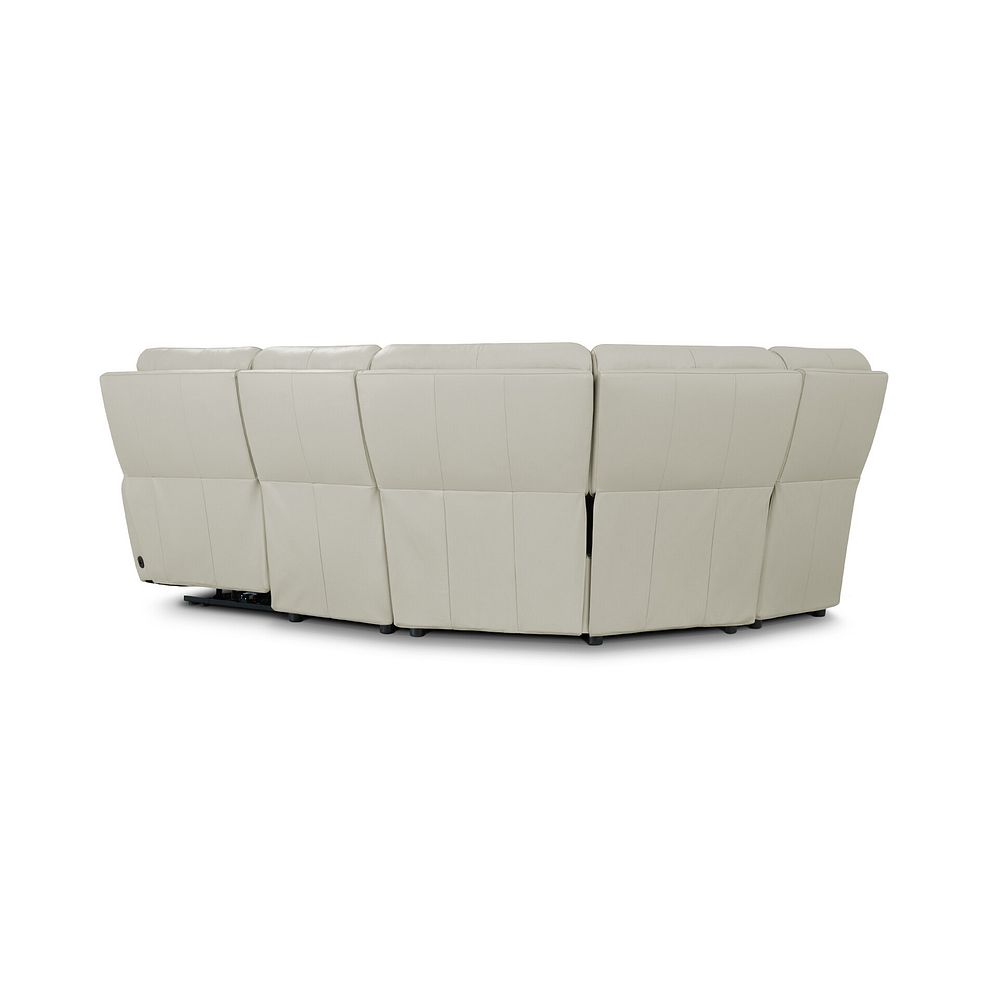 Ezra Group 5 Electric Recliner with Power Headrest & Lumbar Support in Bone China Leather 6