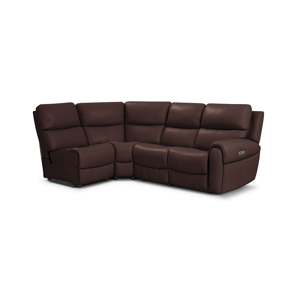 Ezra Group 5 Electric Recliner with Power Headrest & Lumbar Support in Chestnut Leather 1