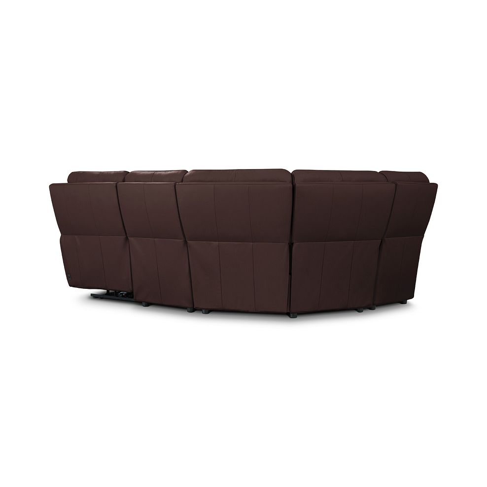 Ezra Group 5 Electric Recliner with Power Headrest & Lumbar Support in Chestnut Leather 6