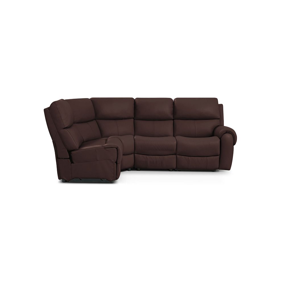 Ezra Group 5 Electric Recliner with Power Headrest & Lumbar Support in Chestnut Leather 5