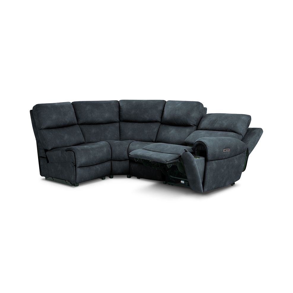 Ezra Group 5 Electric Recliner with Power Headrest & Lumbar Support in Dexter Shadow Fabric 5