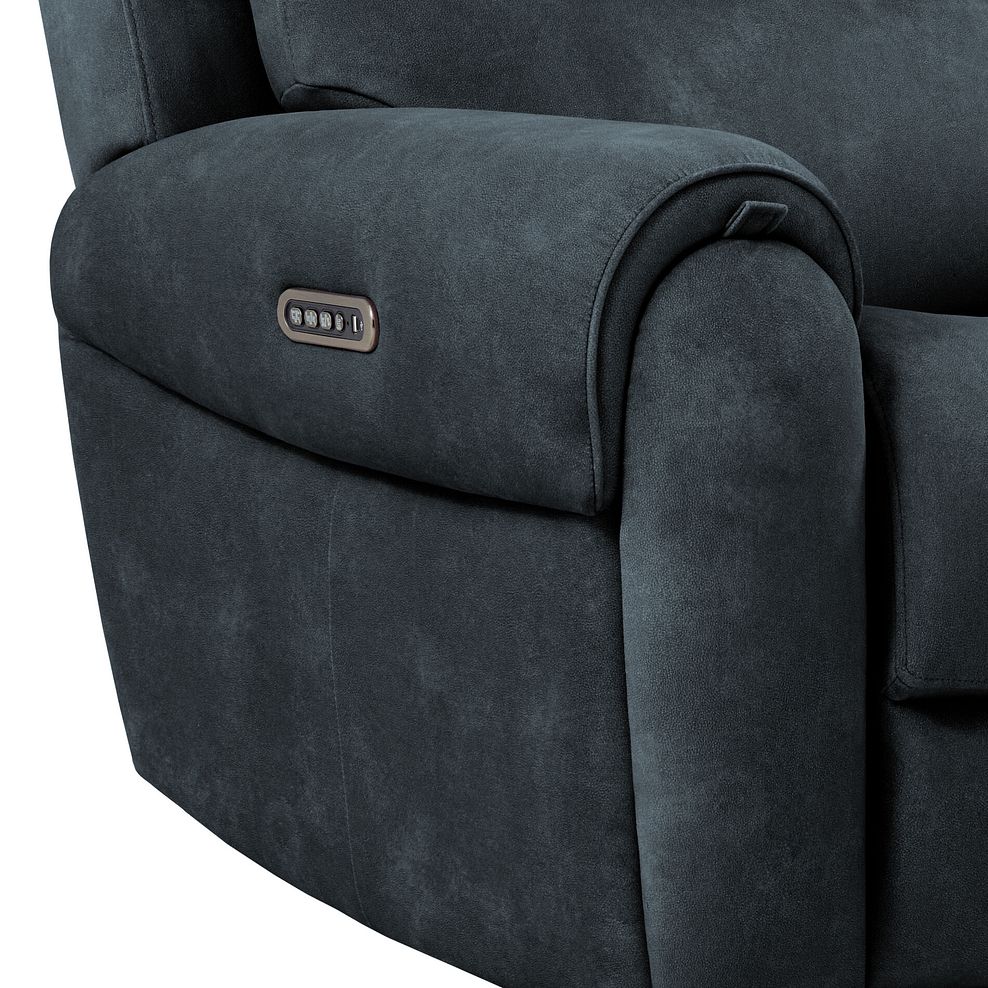 Ezra Group 5 Electric Recliner with Power Headrest & Lumbar Support in Dexter Shadow Fabric 10