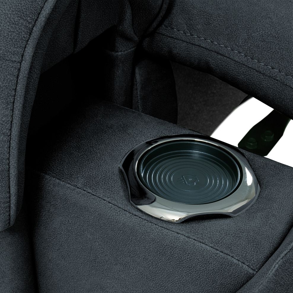 Ezra Group 5 Electric Recliner with Power Headrest & Lumbar Support in Dexter Shadow Fabric 12