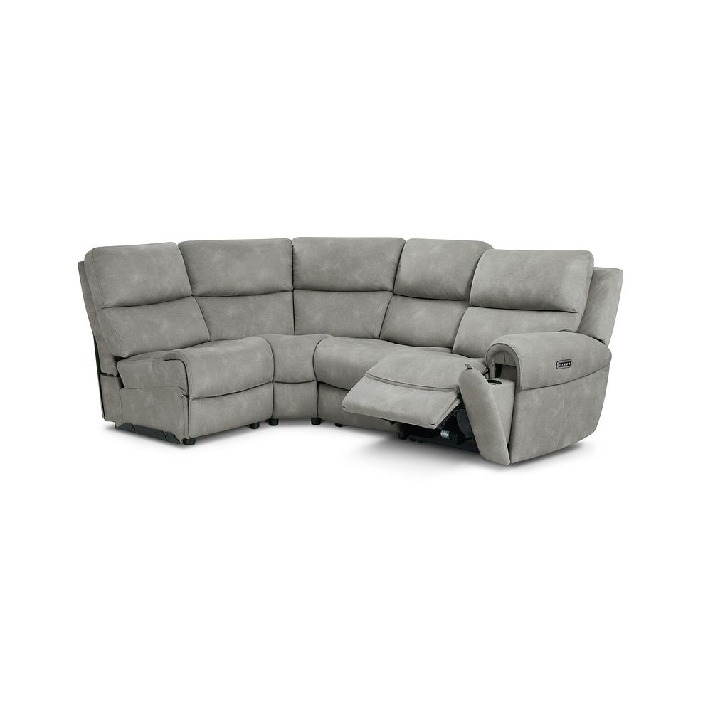 Ezra Group 5 Electric Recliner with Power Headrest & Lumbar Support in Dexter Stone Fabric 2