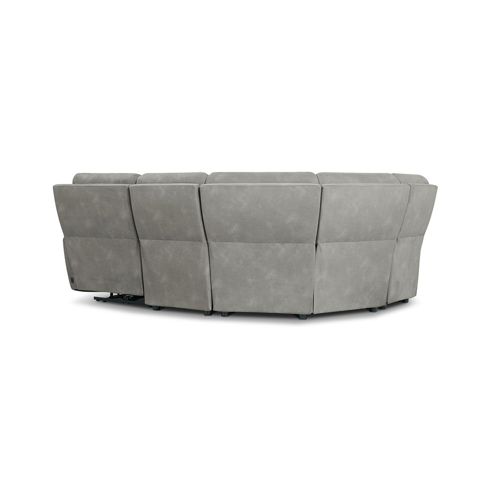 Ezra Group 5 Electric Recliner with Power Headrest & Lumbar Support in Dexter Stone Fabric 7