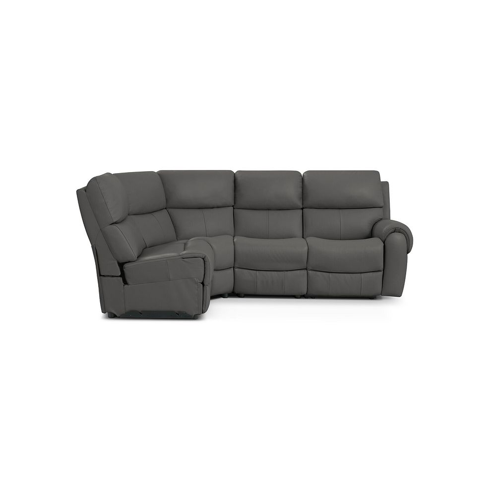 Ezra Group 5 Electric Recliner with Power Headrest & Lumbar Support in Elephant Grey Leather 5